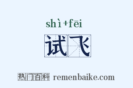 试飞是什么意思的图片